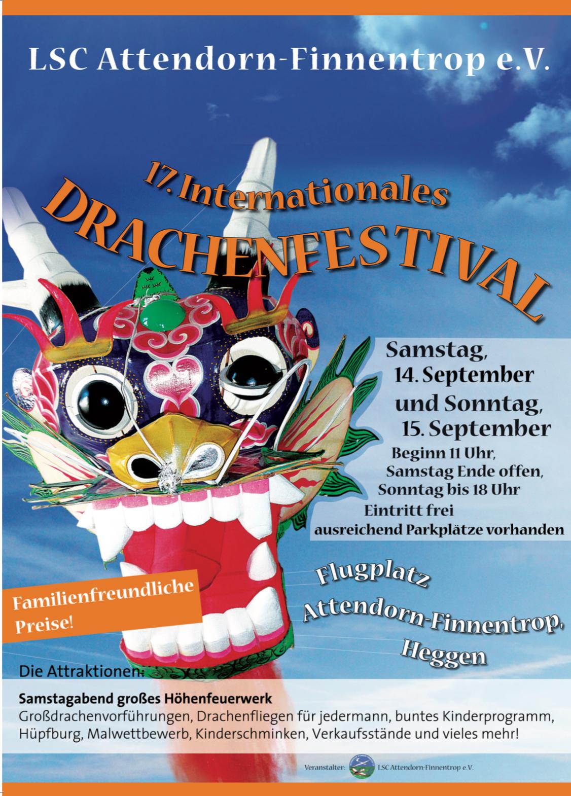 Mehr über den Artikel erfahren 17. Internationales Drachenfestival am 14. & 15. September 2024